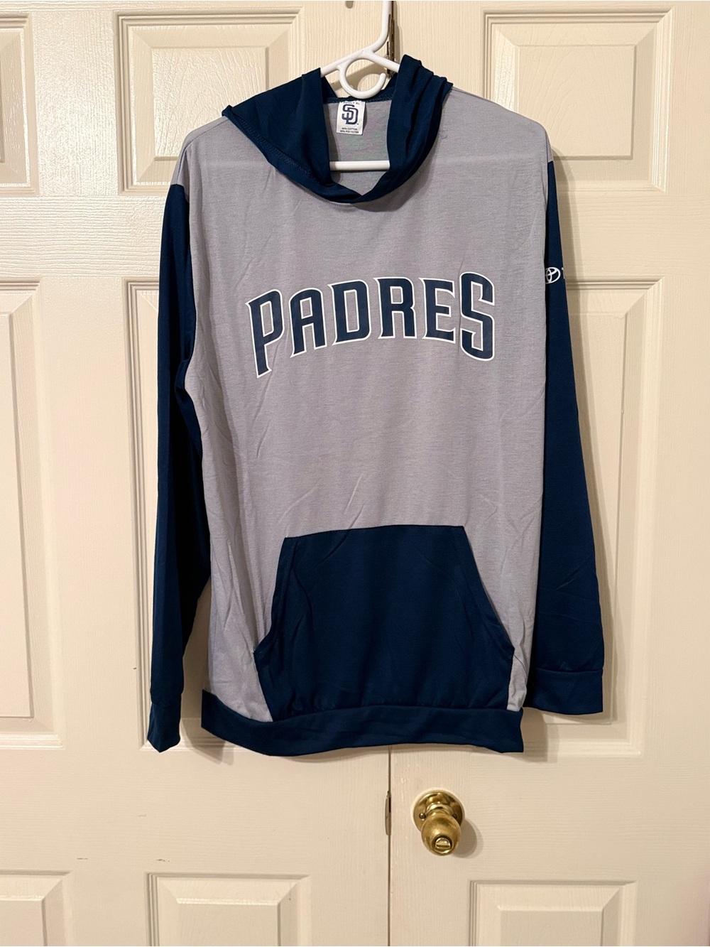 SD Collection Gray and Navy PadresHoodie